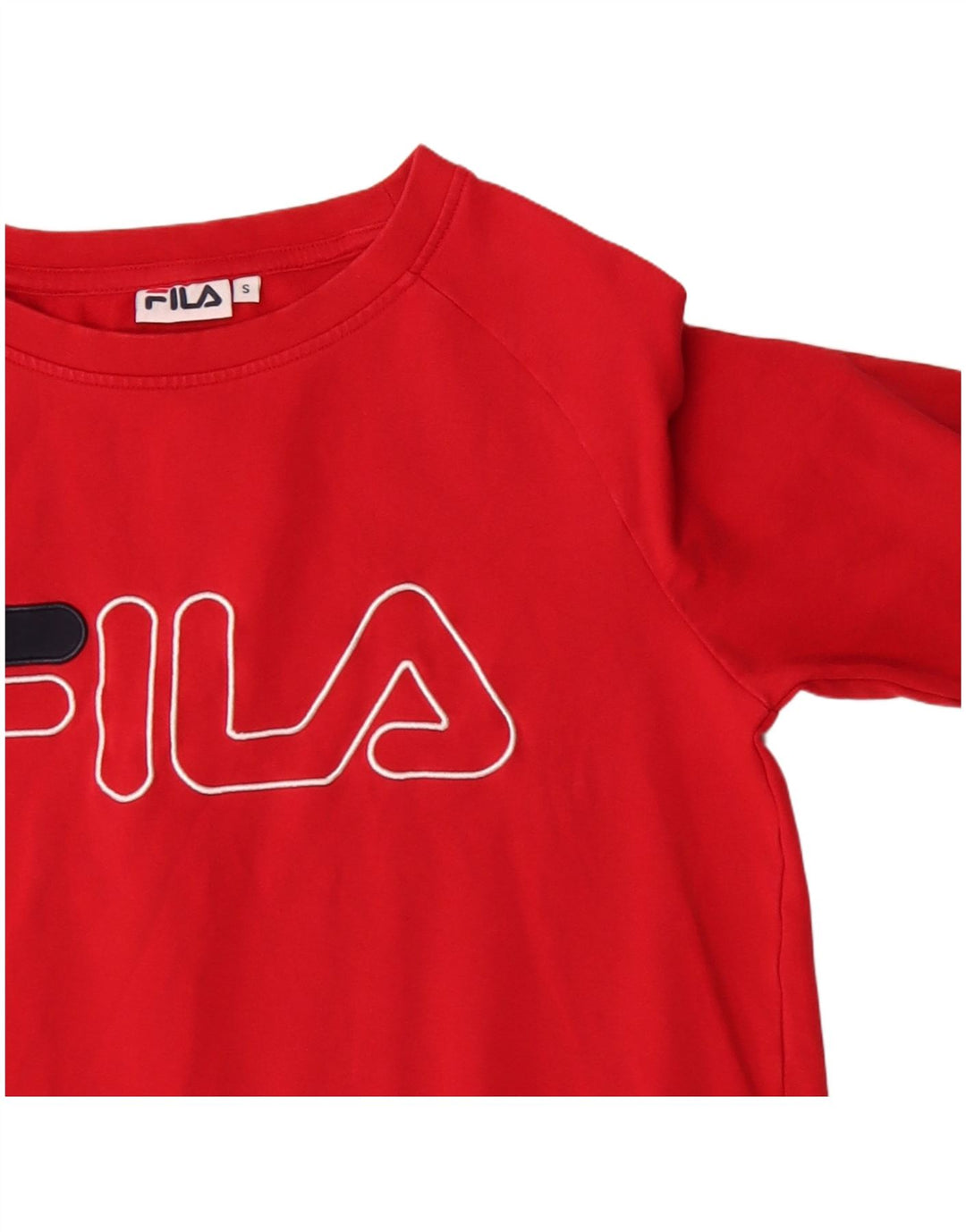 Damska bluza Fila Graphic Jumper UK 10 Small Red Cotton
