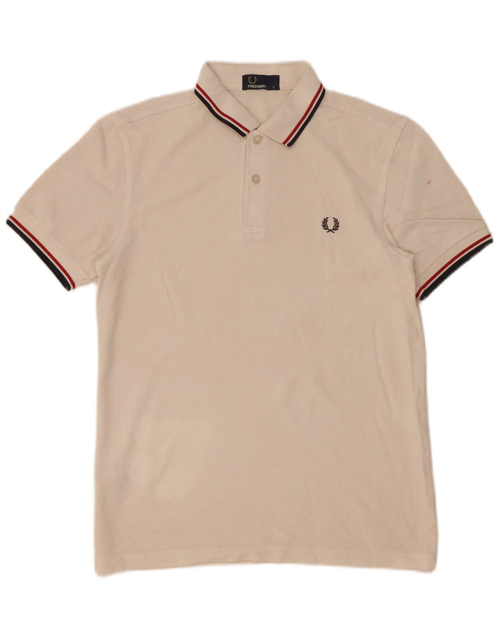 Męska koszulka polo Fred Perry, mała, bawełniana w białe paski