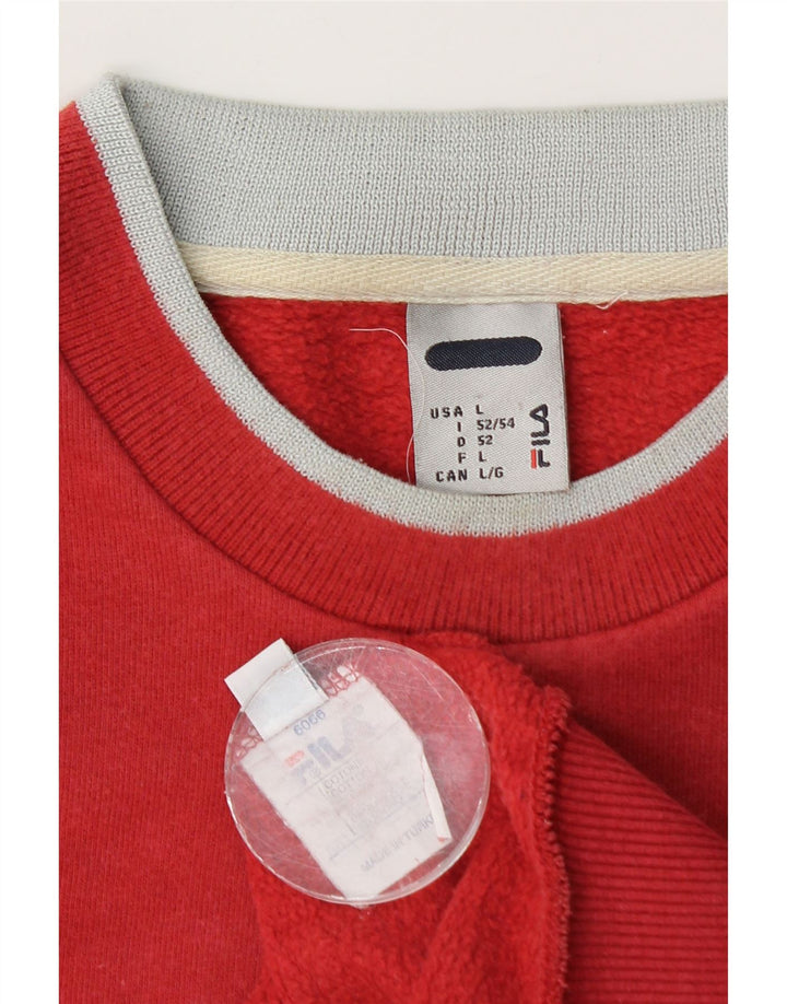 Bluza męska Fila Jumper IT 52/54 duża czerwona bawełniana