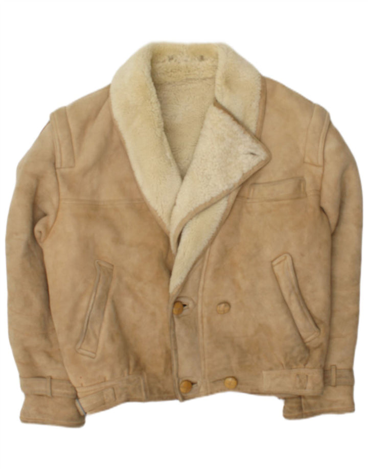 Męska kurtka Shearling z podwójnymi piersiami McGregor IT 50, duży beż