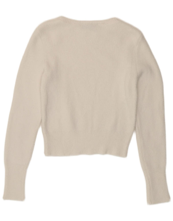 Sweter damski Zara z dekoltem w łódkę, UK 10, mały, biały
