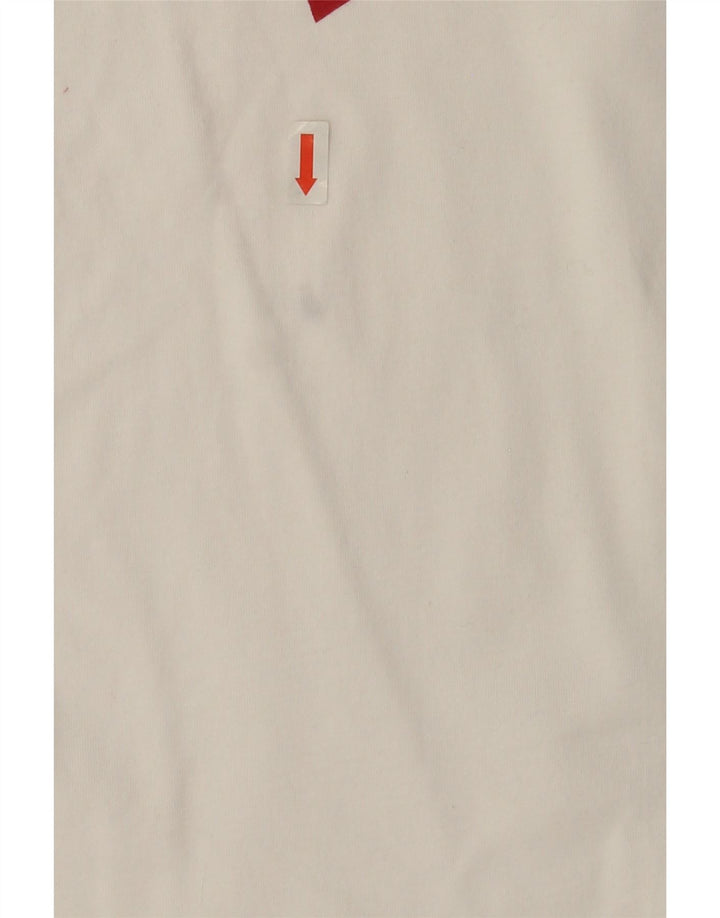 LEVI'S Womens Graphic T-Shirt Top UK 14 Large White Cotton Vintage Levi's and Second-Hand Levi's from Messina Hembry 