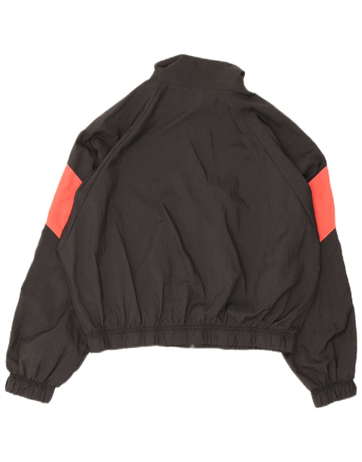 Damska bluza dresowa Adidas UK 12/14 Średni czarny nylon z blokami kolorów