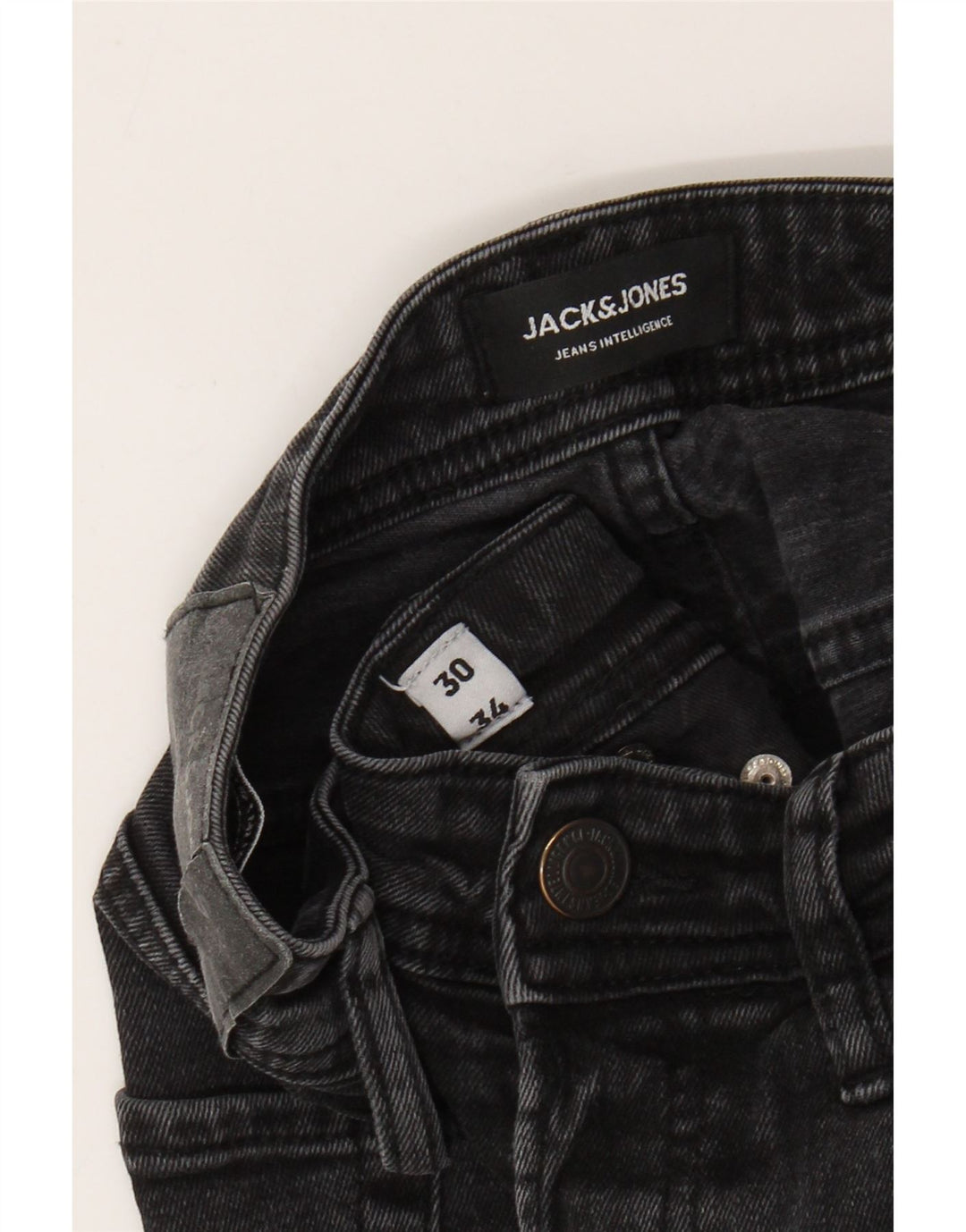 Męskie jeansy Jack & Jones GLENN Slim W30 L31 Szara bawełna
