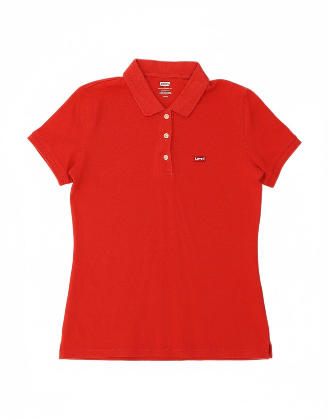 LEVI'S Womens Polo Shirt UK 10 Small Red Cotton