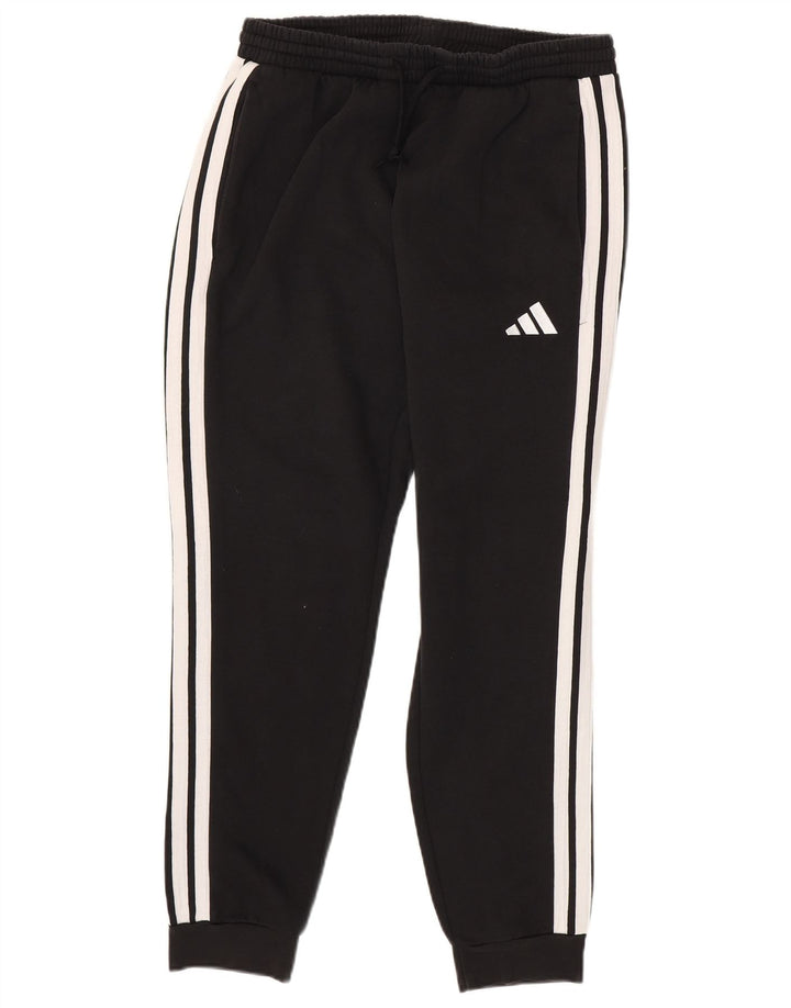 Męskie spodnie dresowe Adidas, średnie czarne, bawełniane