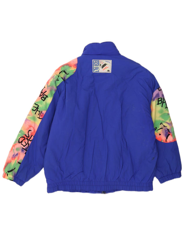 Kappa Boys Graphic Relaxed Fit Ski Jacket 15-16 Years Blue Colourblock
