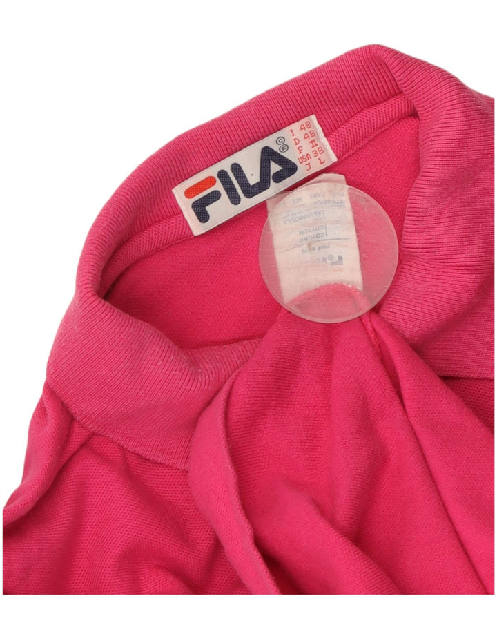 Męska koszulka polo Fila IT 48 Średnioróżowa bawełniana