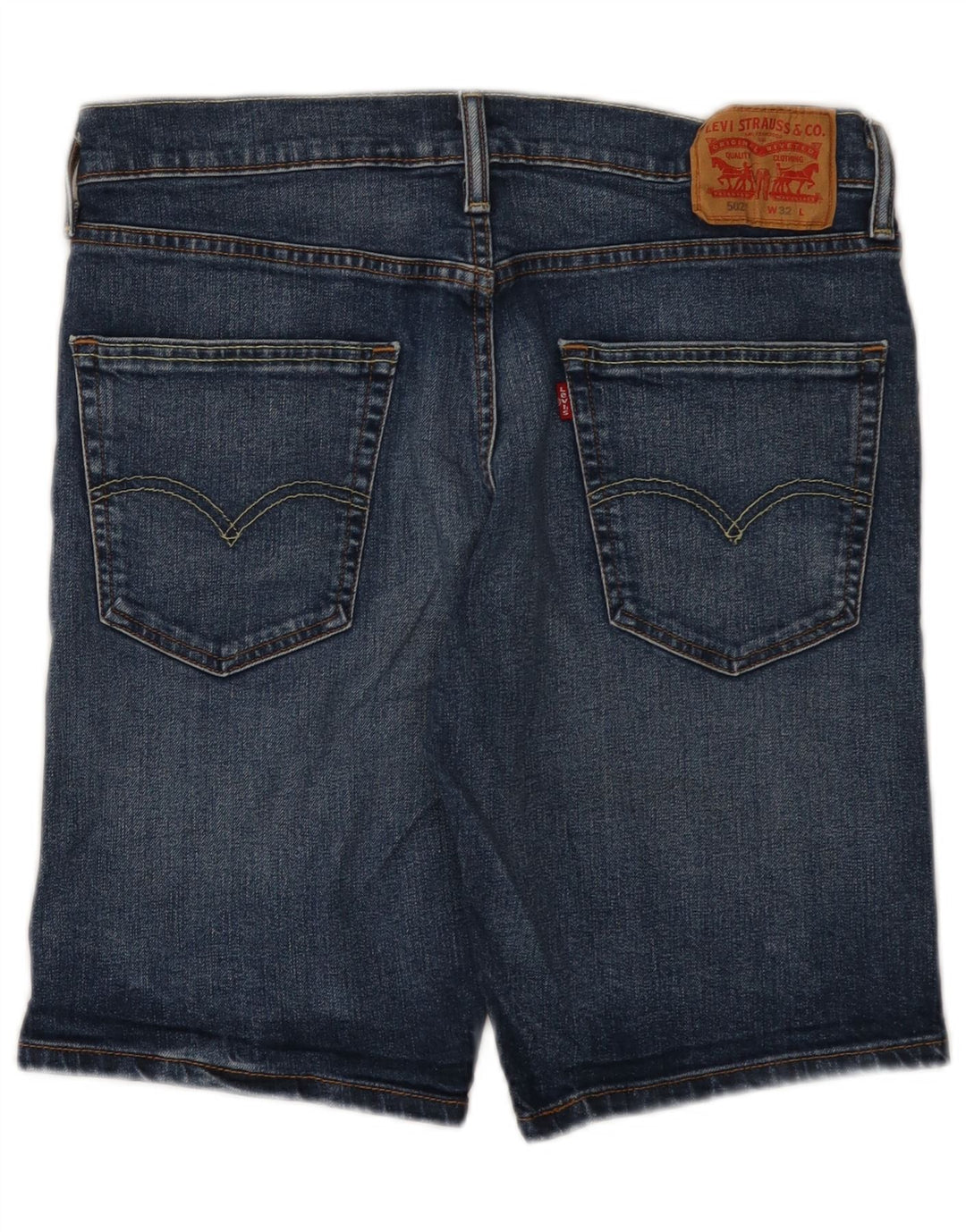 Męskie spodenki jeansowe LEVI'S 502 W32 Średnioniebieskie, bawełniane
