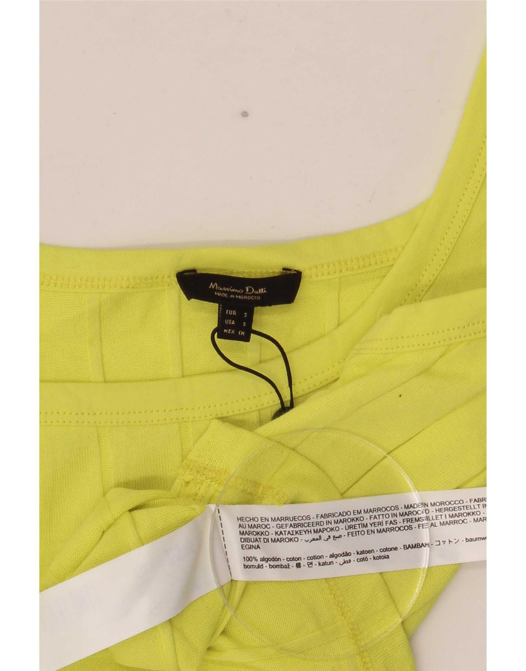 Damska kamizelka Massimo Dutti Top UK 8 Small, żółta bawełna