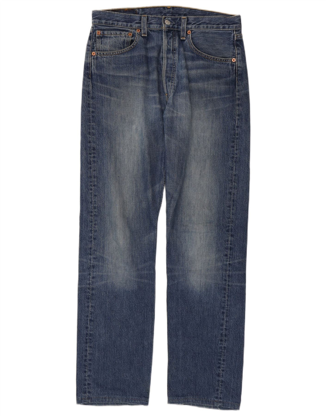 Męskie jeansy Levi's 501 Straight W32 L34 Niebieskie bawełniane