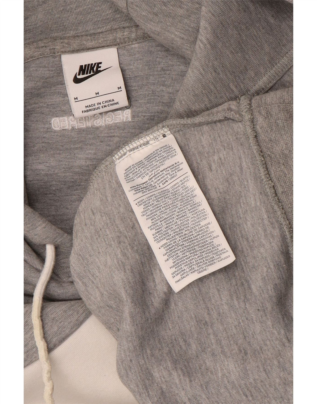 Męski sweter z kapturem Nike Graphic, średnioszary, bawełniany