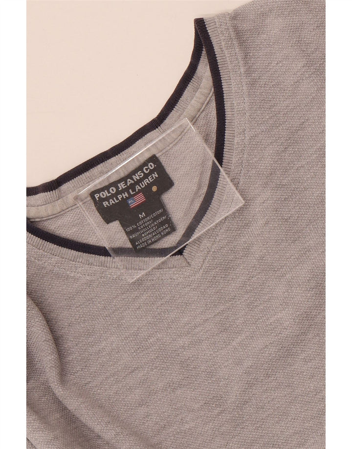 Męska koszulka T-shirt Ralph Lauren, średnia, szara, bawełniana nakrapiana