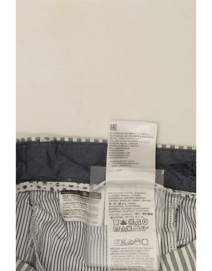 Męskie spodenki Chino Dockers W32, duże, szare, bawełniane w paski