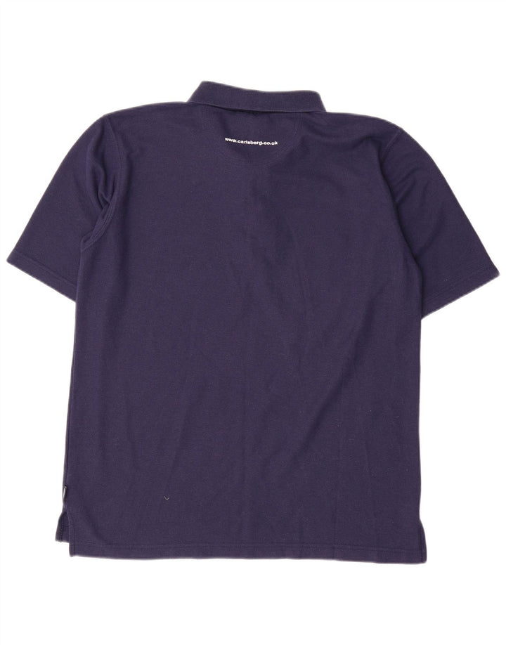 Męska koszulka polo Umbro, duża, granatowa, z poliestru