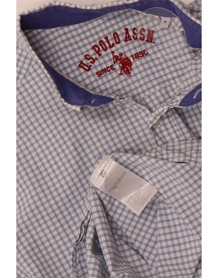US Polo Assn. Koszula męska Średnio niebieska bawełniana kratka