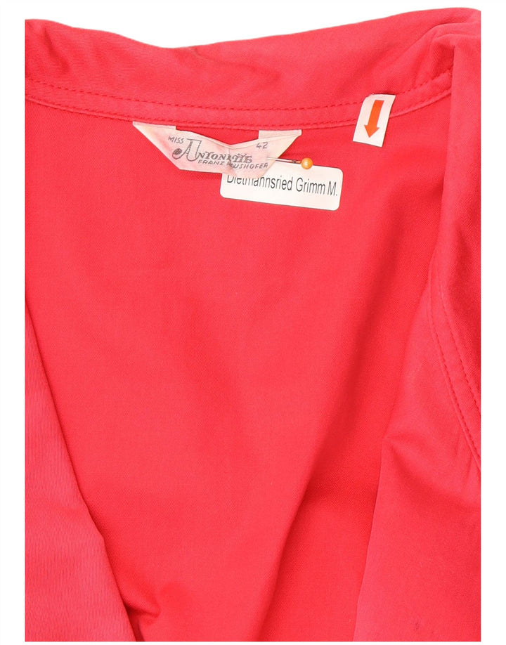 Vintage damski sweter rozpinany z podwójnymi piersiami IT 42 średni róż