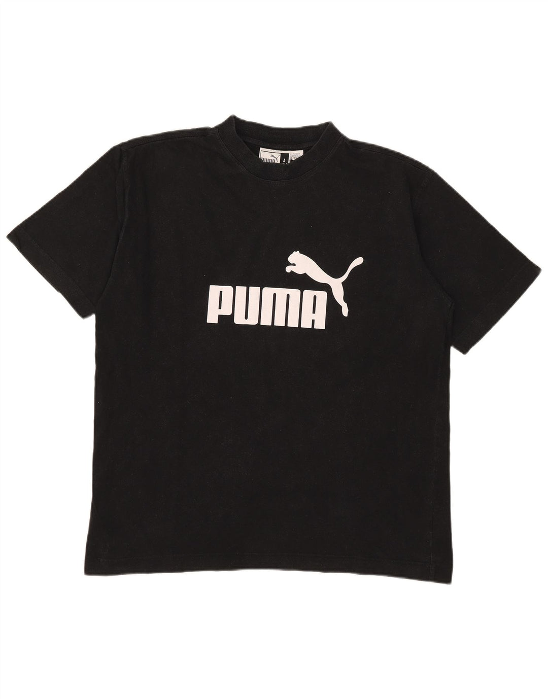 Męski T-shirt z grafiką Puma, duży, czarny, bawełniany