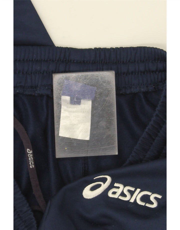 Damskie spodnie dresowe Asics UK 14, duże granatowe, poliestrowe