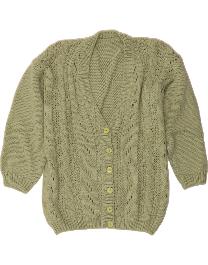 VINTAGE Womens Cardigan Sweater UK 16 Large Green Vintage Vintage and Second-Hand Vintage from Messina Hembry 