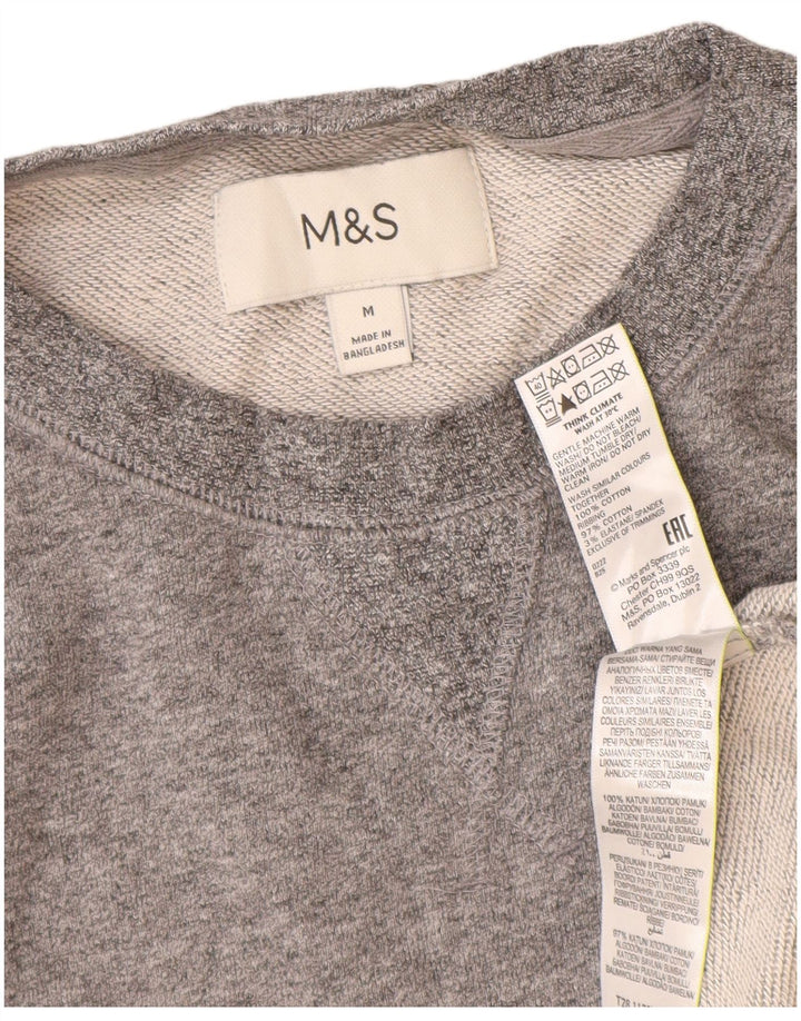 Męski sweter Marks & Spencer, średnioszary, bawełniany