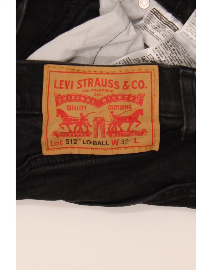 Męskie jeansy LEVI'S 512 Slim Tapered W32 L31 Czarna bawełna