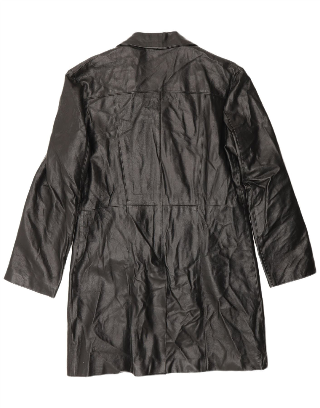 Damski płaszcz skórzany VINTAGE IT 48 XL Czarna skóra