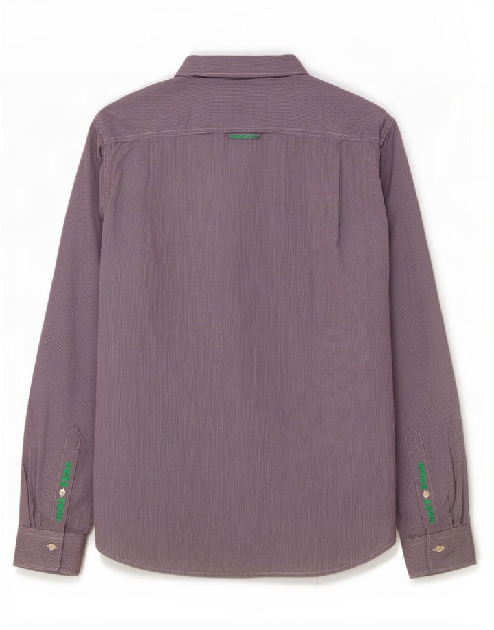 Koszula męska Superdry XL, fioletowa bawełniana kratka