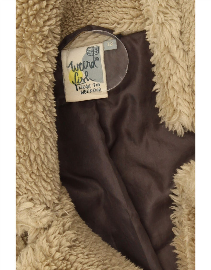 Damska kurtka Sherpa Weird Fish Teddy Bear UK 12, średni beżowy poliester