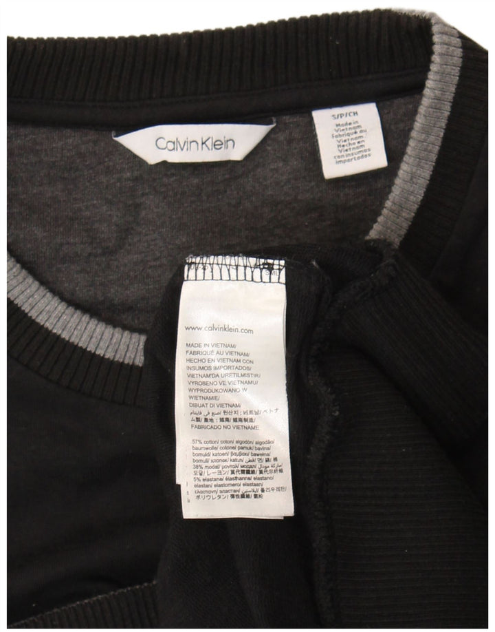 Męski sweter z okrągłym dekoltem Calvin Klein, mały, czarny, bawełniany