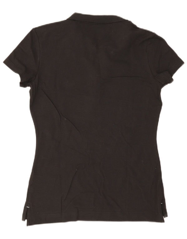 Damska koszulka polo Slim Fit Tommy Hilfiger UK 12, średnia czarna bawełna
