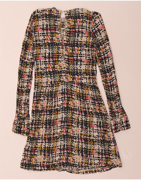 Damska sukienka o linii A z długim rękawem Zara UK 6 XS Wielokolorowa, geometryczna