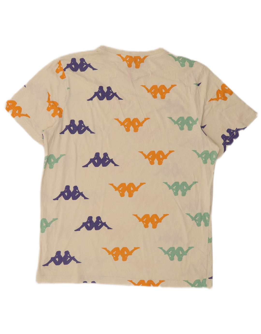 Męski T-shirt z grafiką Kappa, średni biały