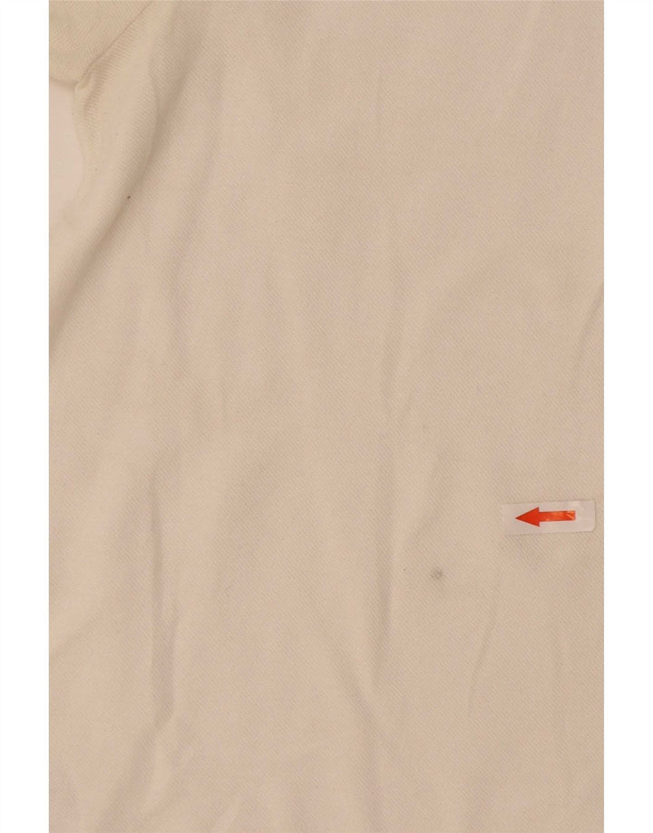 Męska koszulka polo Lacoste, rozmiar 3, mała, biała, bawełniana
