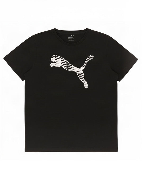 Puma Mens Graphic T-Shirt Top Medium Black Cotton