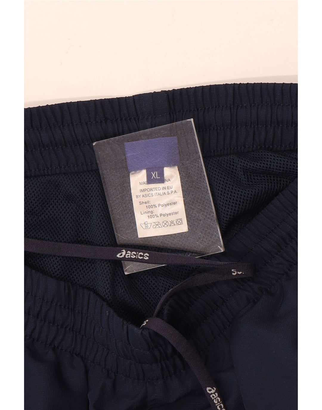 Męskie spodnie dresowe Asics XL, granatowe, poliestrowe