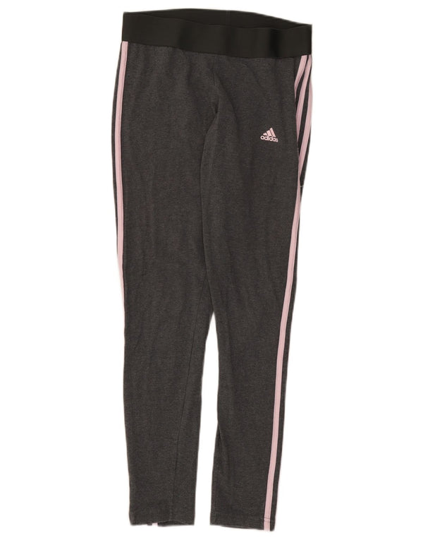 Legginsy damskie ADIDAS UK 12/14 Średnioszare, bawełniane
