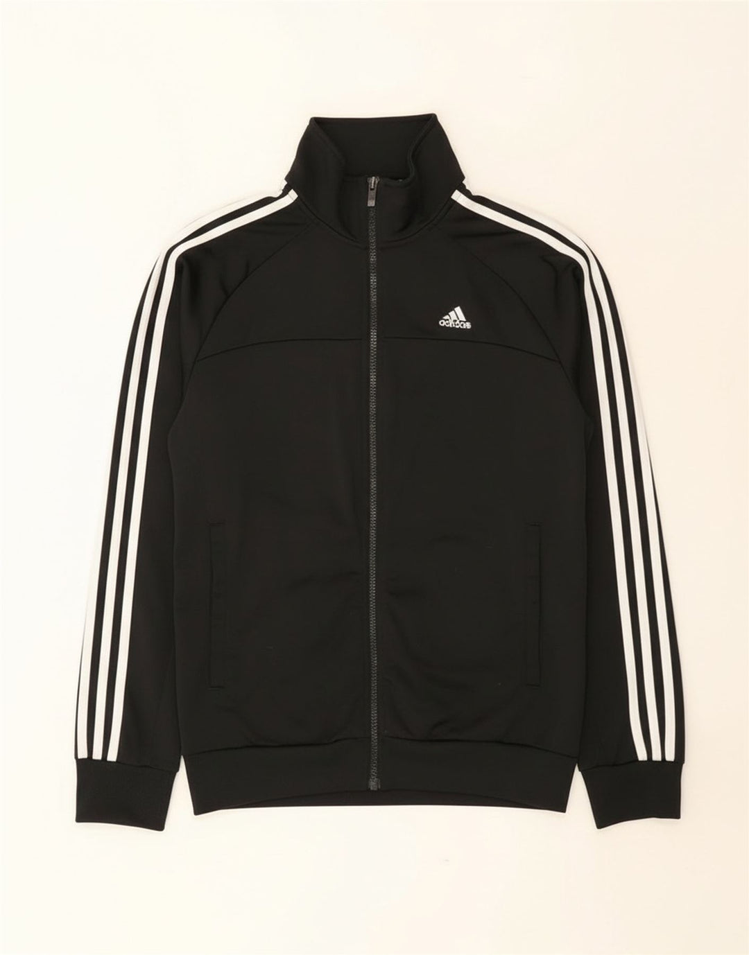 Adidas Męska kurtka dresowa UK 36/38 Mały czarny poliester