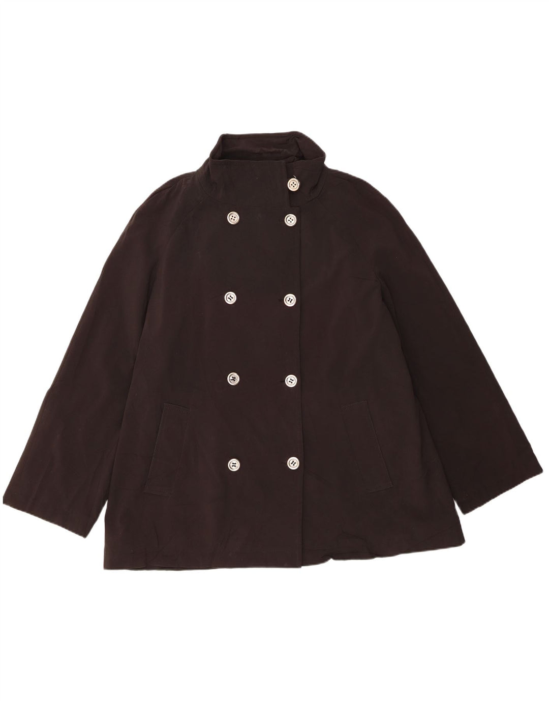 Damski płaszcz Calvin Klein Pea Coat UK 18 XL, czarny poliester