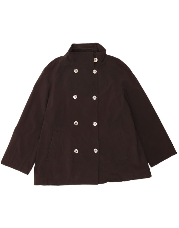 Damski płaszcz Calvin Klein Pea Coat UK 18 XL, czarny poliester