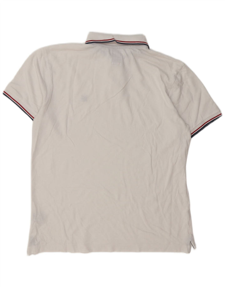 Crew Clothing Męska koszulka polo Średnia biała bawełna