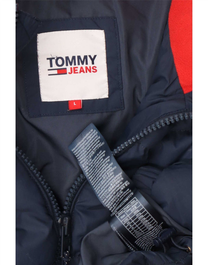 Męska ocieplana kurtka Tommy Hilfiger o regularnym kroju UK 40, duża, granatowa