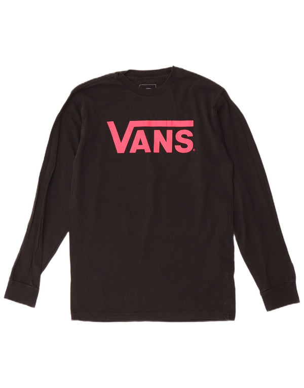 Damski top Vans Classic Fit Graphic z długim rękawem, UK 10, mały, czarny, bawełniany