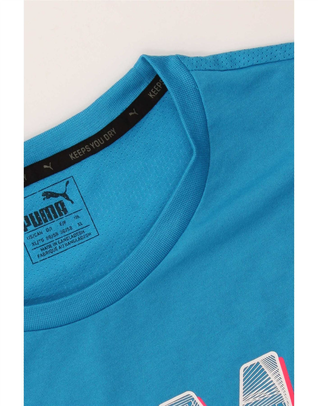 Męska koszulka z grafiką Puma, XL, niebieska