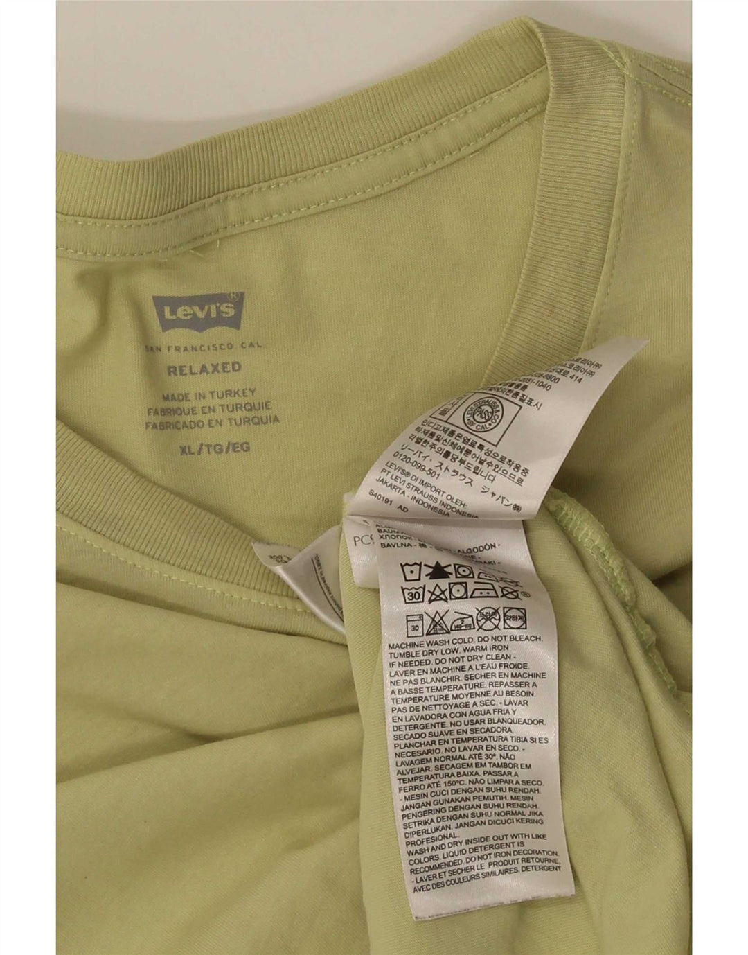 Męski T-shirt o swobodnym kroju Levi's, bawełniany, XL, khaki