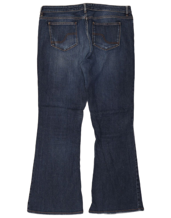 Damskie jeansy rozkloszowane Fat Face UK 16 duże W34 L29 Niebieska bawełna