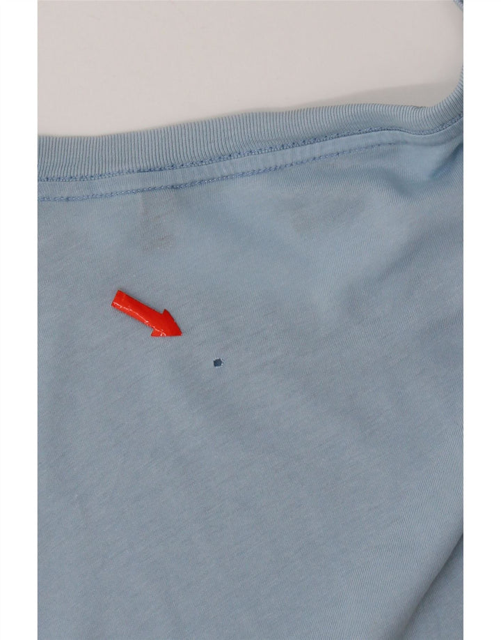 Męski T-shirt z grafiką Gant, 3XL, niebieska bawełna