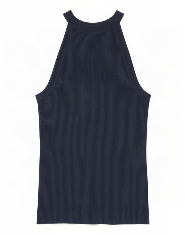 Damski top Zara Halter UK 8 Small Granatowa wiskoza