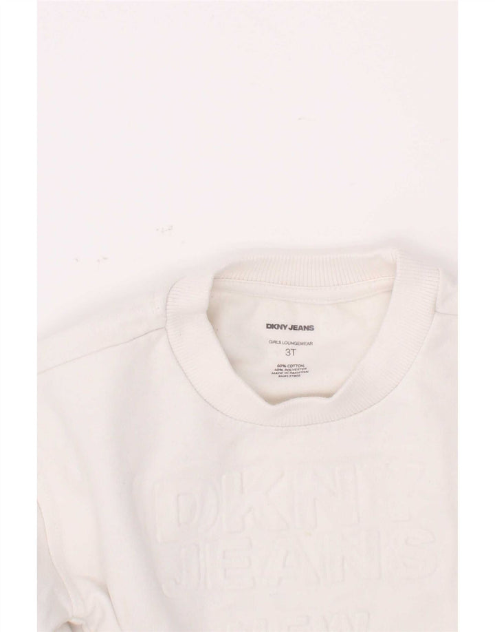 Dkny Chłopięca bluza z grafiką, 2-3 lata, biała bawełna