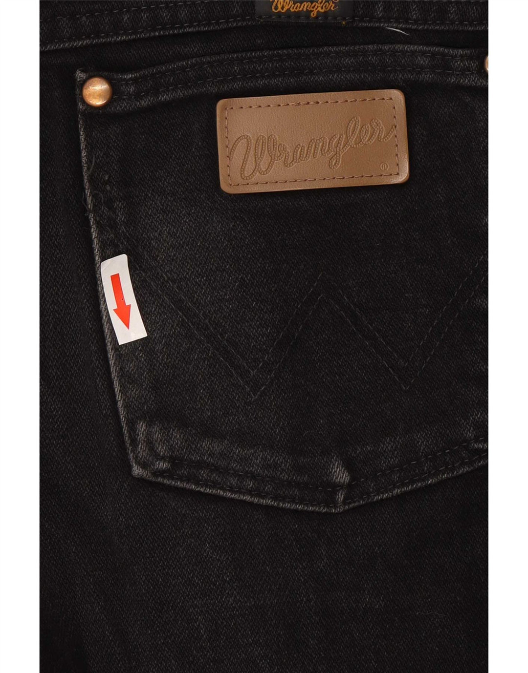 Męskie proste dżinsy Wrangler W29 L30, czarna bawełna